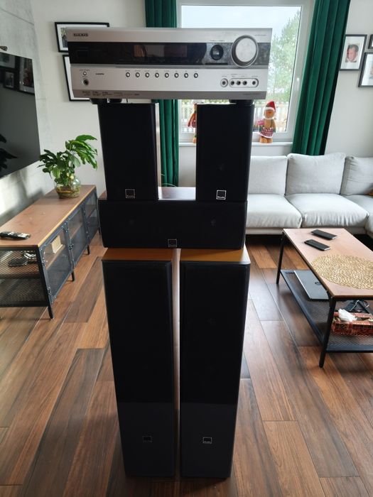 Kino domowe: amplituner Onkyo TX-SR307 + głośniki mAudio HCS-9920 MkII