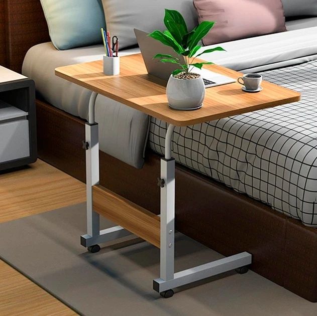 Столик для ноутбука Megusta на колёсах с регулировкой высоты, 60×40 см