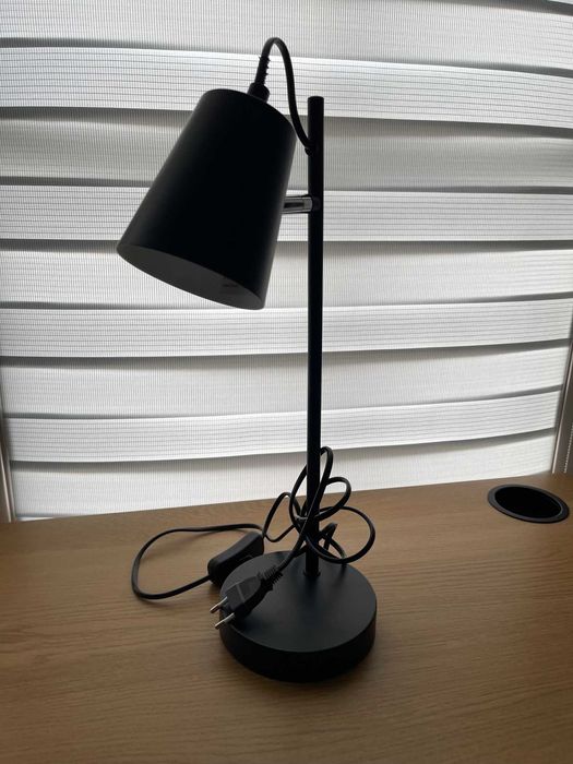 Lampa biurkowa + Lampa podłogowa czarna loft