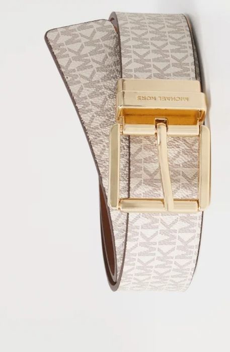 Pasek skórzany damski vaniliowy Michael Kors z USA, nowy z metką