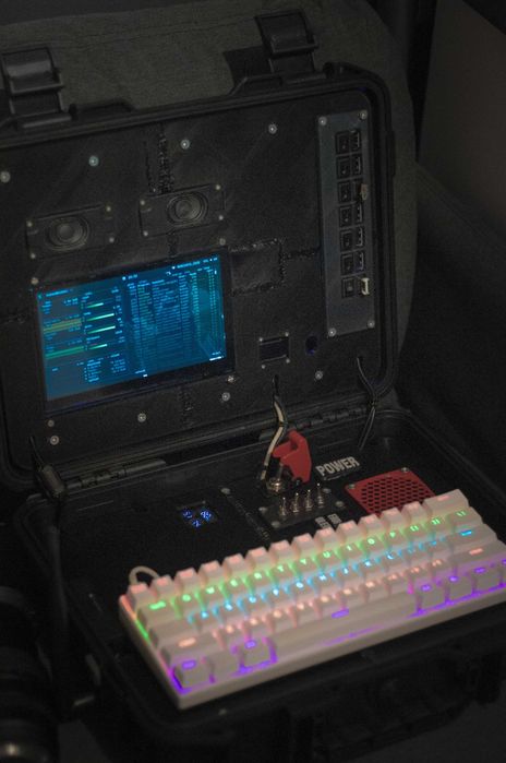 Cyberdeck Raspberry Pi 4 4GB | Przenośny komputer w walizce | Do negocjacji