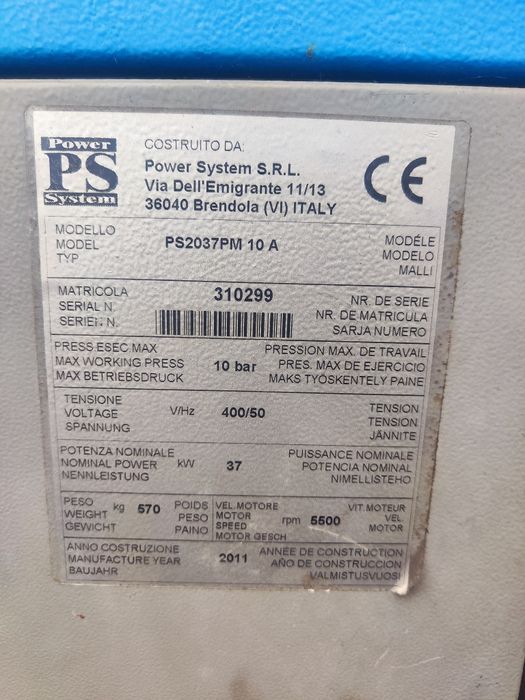 Kompresor srubowy POWER SYSTEM EDISON DV
2037-10