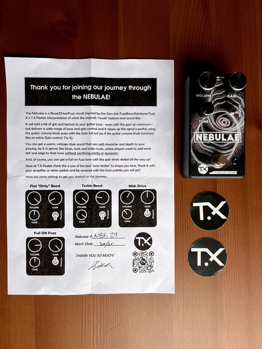 Nebulae Overdrive - Fuzz Pedal  | T.X Pedals | Like New/ Como Novo