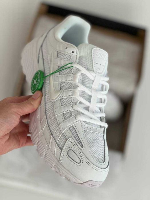 Женские кроссовки Nike P-6000 Triple White Premium. Размеры 36-40
