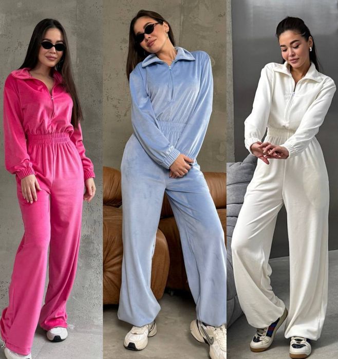 ‼️Велюровий комбінезон. ОПТ та роздріб. Розм: 42-44,46-48,50-52