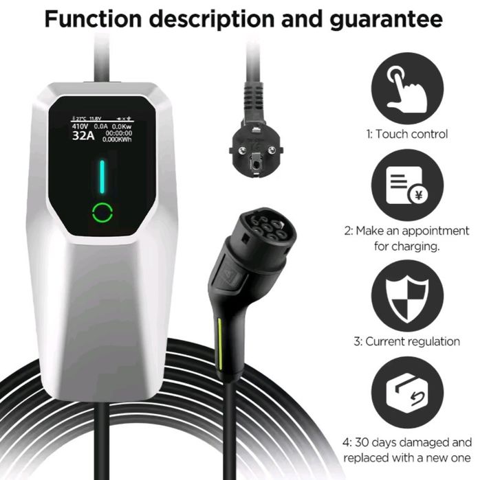 Carregador Carro Eléctrico Junsun 3.5kW/16A (Novo a Estrear)