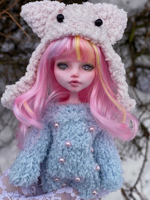 monster high lalka draculaura ooak custom repaint