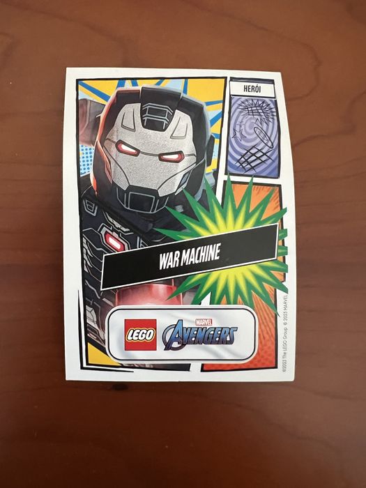 Carta colecionável Lego Marvel Avengers