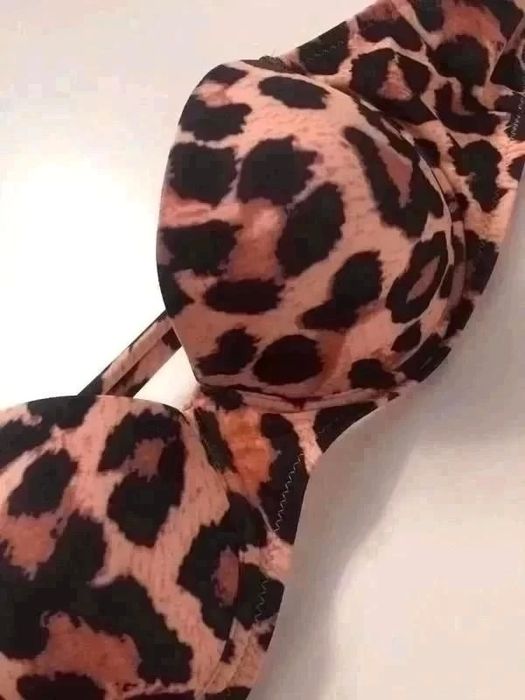 Strój kąpielowy bikini panterka stringi 36 S