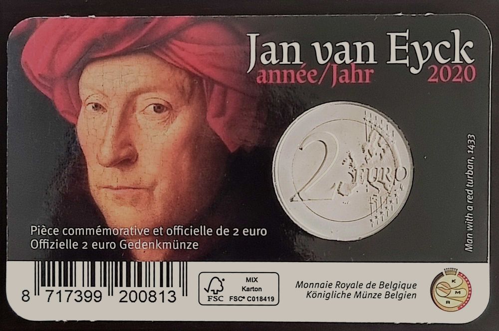 Bélgica – 2€ – Jan van Eyck