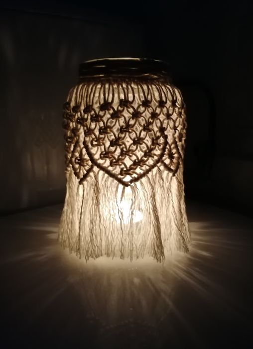 Lampion Makrama Latarnia Lampka BOHO