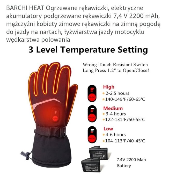 Rękawiczki ogrzewane elektryczne r M Intelligent Heating