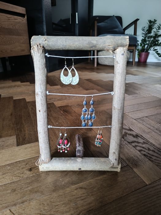 Stojak na kolczyki biżuterię organizer  handmade