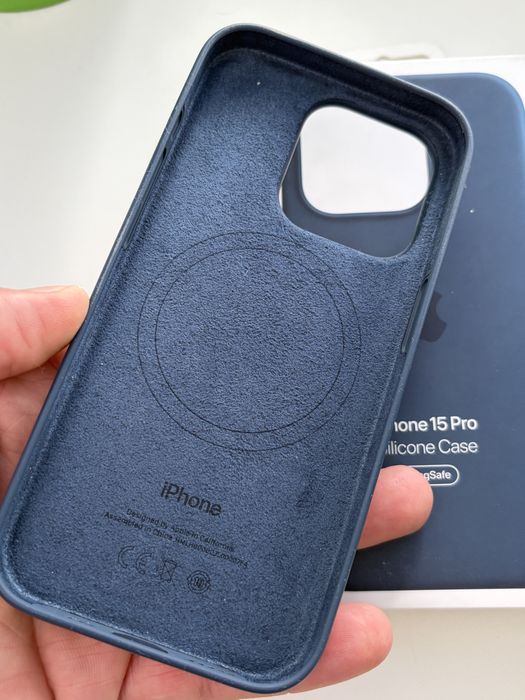 Silicone case storm blue  iphone 15 pro