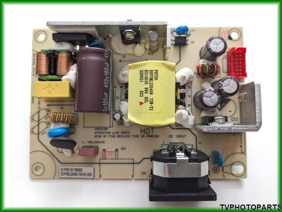 плата блок живлення SOYYML220408 для монітора MSI MAG 32C6X