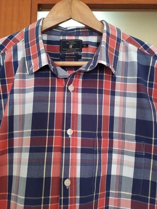 Camisa homem, xadrez, tam. XL