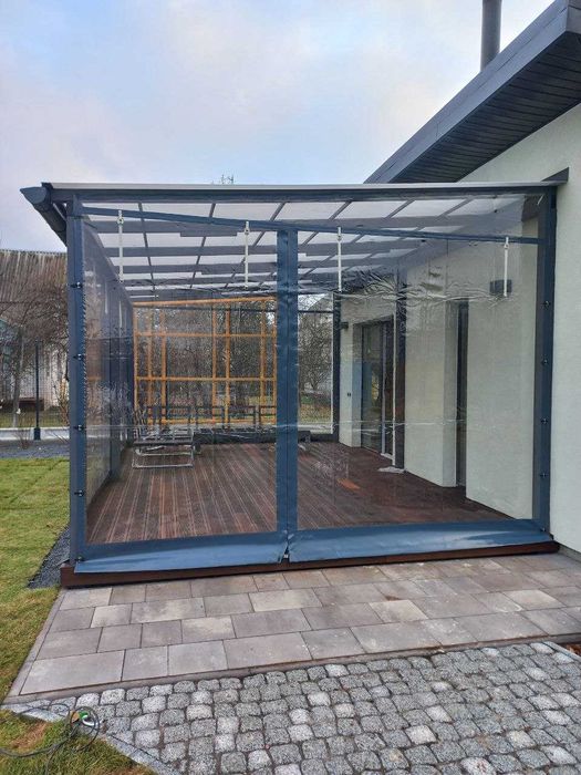 М'які вікна-штори для альтанки