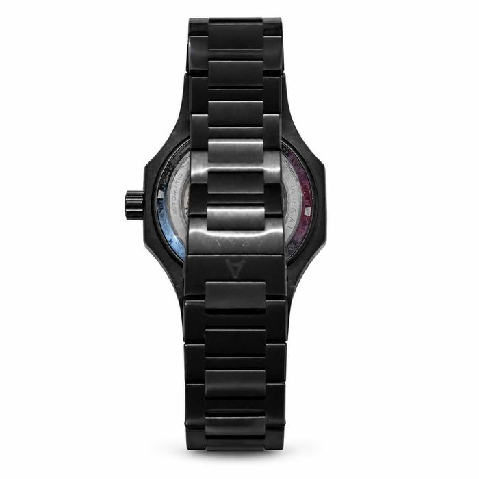 Zegarek Arkai Automatic Skeleton — czarna bransoleta, mechaniczny