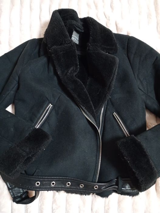 Дубленка женская черная Primark