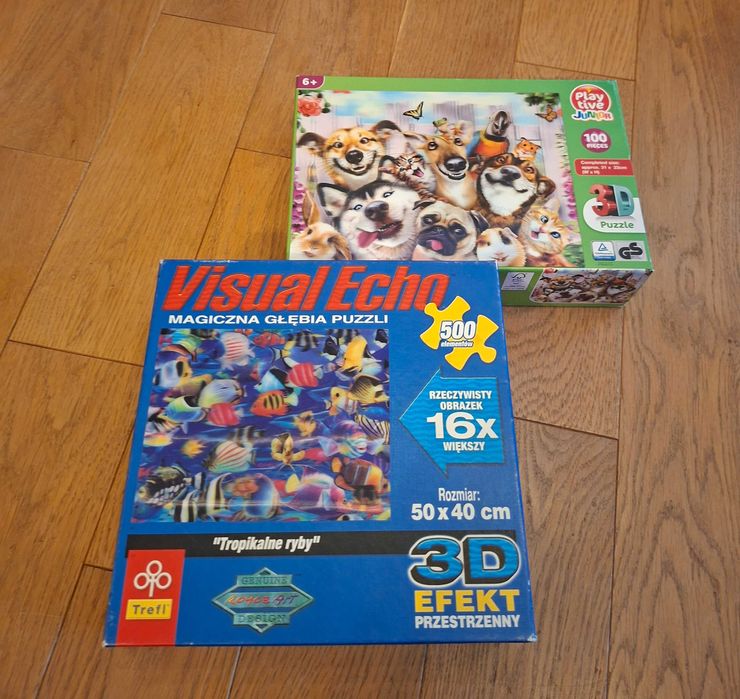 2 szt. PUZZLE 3D Trefl i Playtive jak nowe