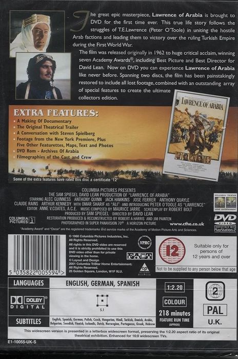 DVD Lawrence of Arabia