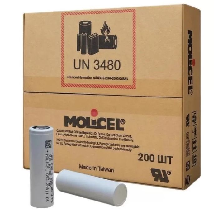 НОВІ ! Акумулятори Molicel P42A INR 21700 4200 mAh 45А Li-ion (високострумові)