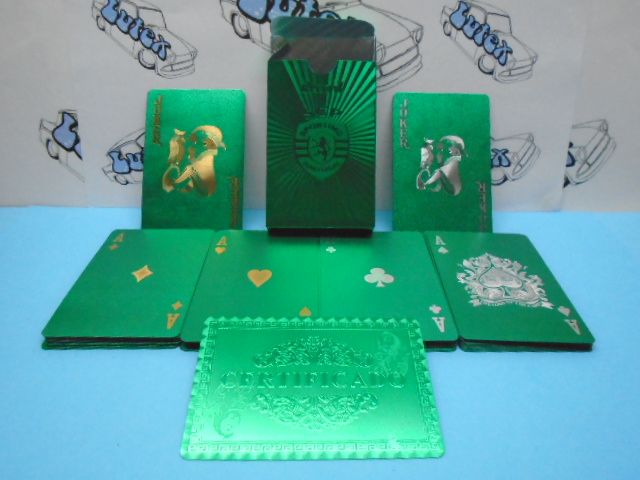 Baralho de Cartas Sporting em folha de prata 999 (VERDE)