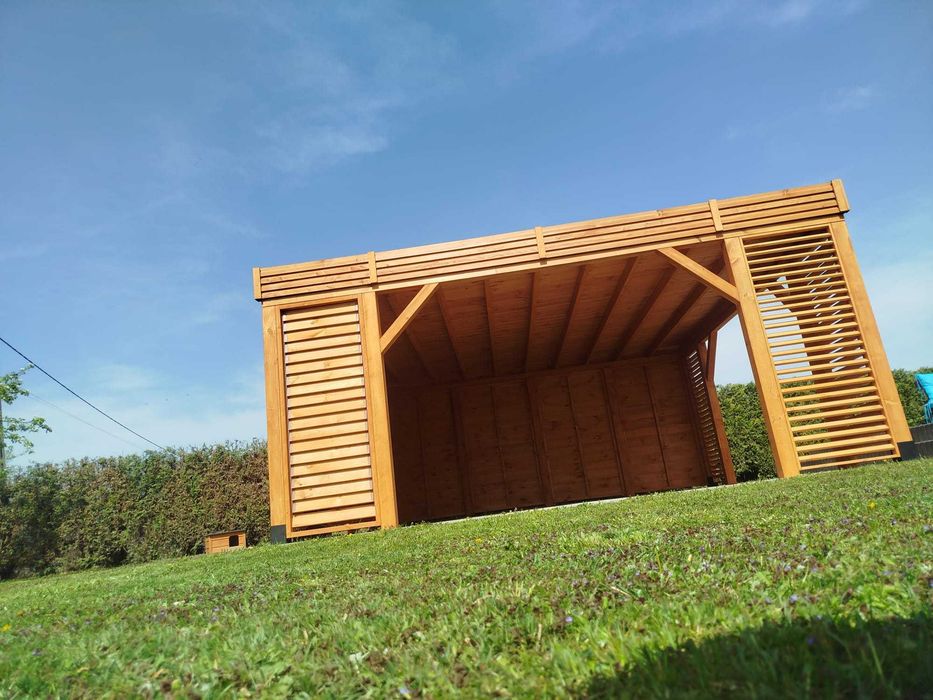Nowoczesna Altana "Wrona" 3x4m*Ruchome żaluzje/ruchome drzwi do altany