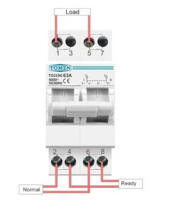Реле напряжения ,напруги. та струму з РК, Счетчиком кВт/г, 220В 63А 2