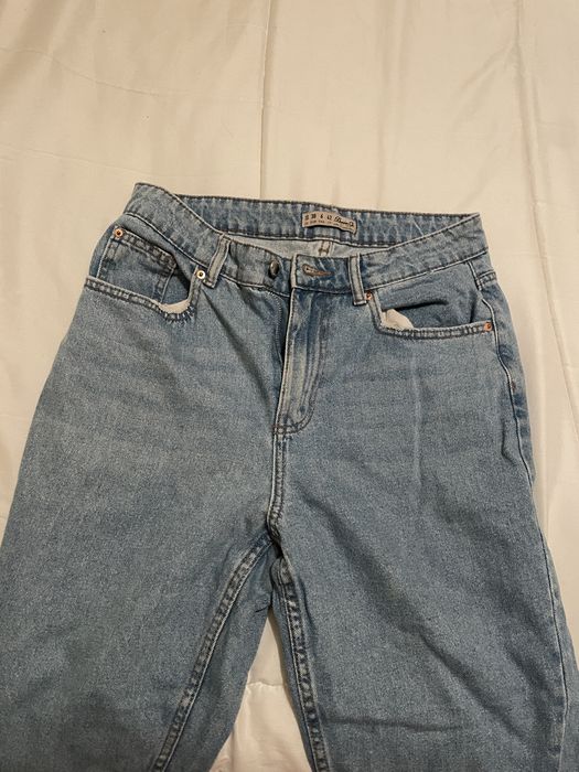 Calças Ganga Cinta Subida Mom Jeans