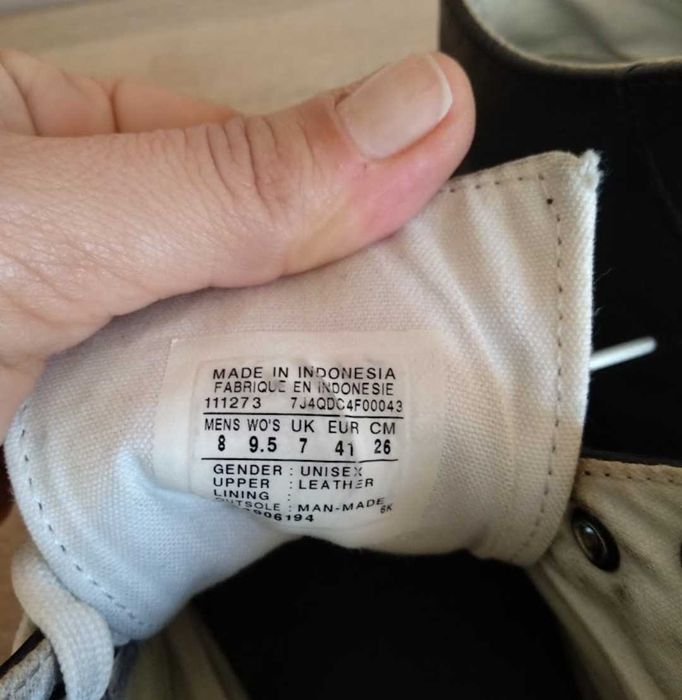 Skorzane wysokie converse 41