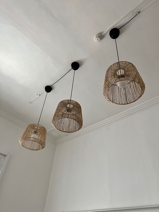 1, 2 ou 3 candeeiros de teto