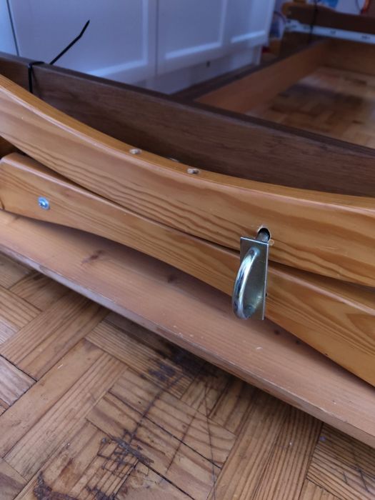 Łóżeczko kołyska 140x70 z materacem futon