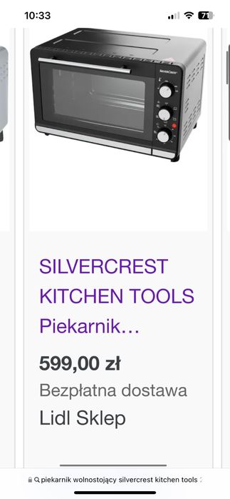SILVERCREST Piekarnik elektryczny z grillem SGBR 1500 D4