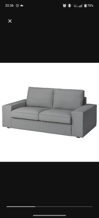 Sofá 2 lugares cinzento
