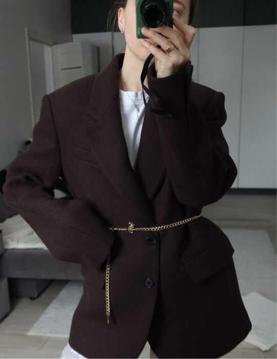 Пальто-жакет Zara, вовна, у стилі bazhane, XS