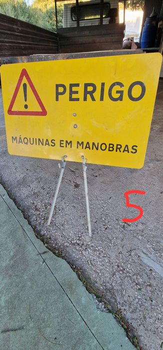 Sinalização para obras