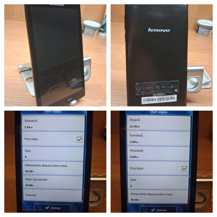 tablet lenovo  z wgrana nawigacją igo nowe mapy