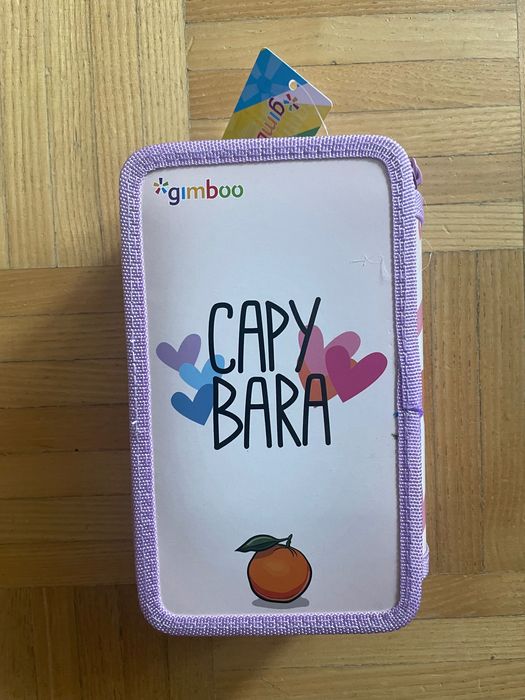 Nowy piórnik trzykomorowy kapibara, kapibara, piórnik