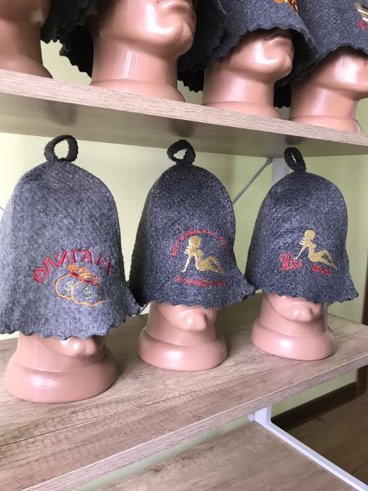 Шапка в баню банная шапка шапка для бані бани лазні сауна шапка