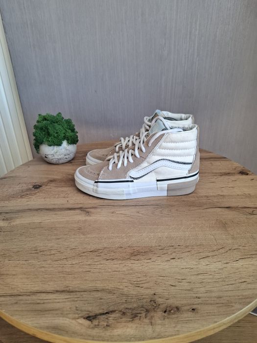 Высокие кеды Vans 36-37 р, женские осенние хайтопы, бежевые ботинки