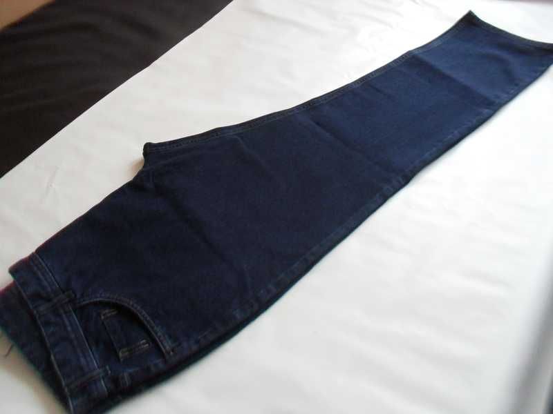 SPODNIE JEANS - BAWEŁNA 100% - 94/32 - granatowe -Polska Marka- NOwe 2