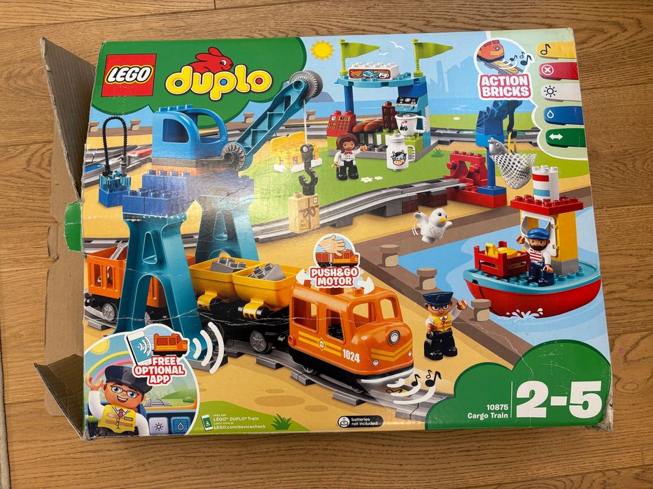 Pociąg Lego Duplo interaktywny 10875 + dodatkowe tory