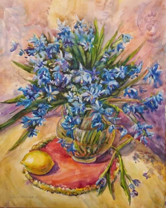 Подарунок. Картина. Акварель.