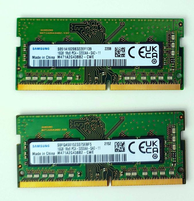 Samsung 2x16GB DDR4 3200MHz SODIMM M471A2G43BB2-CWE