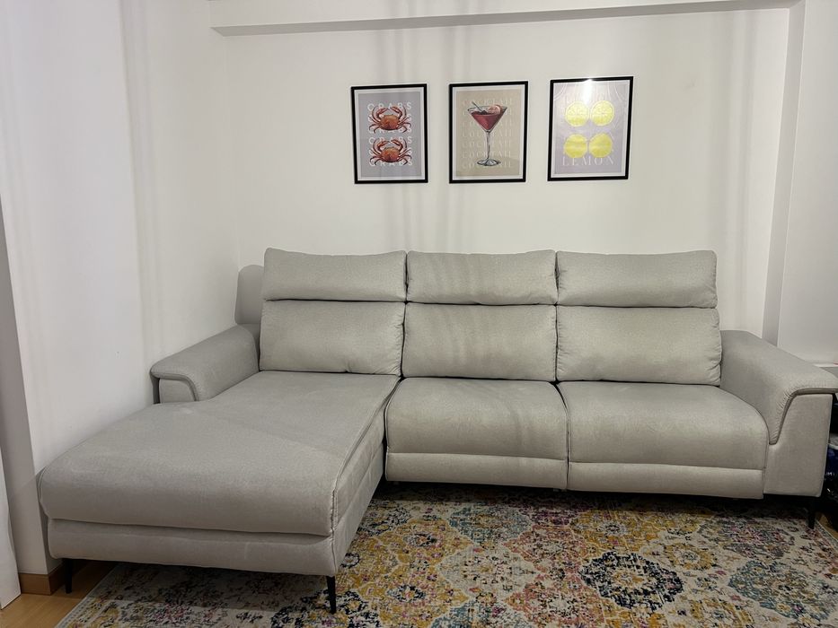 Sofá electrico com chaise long