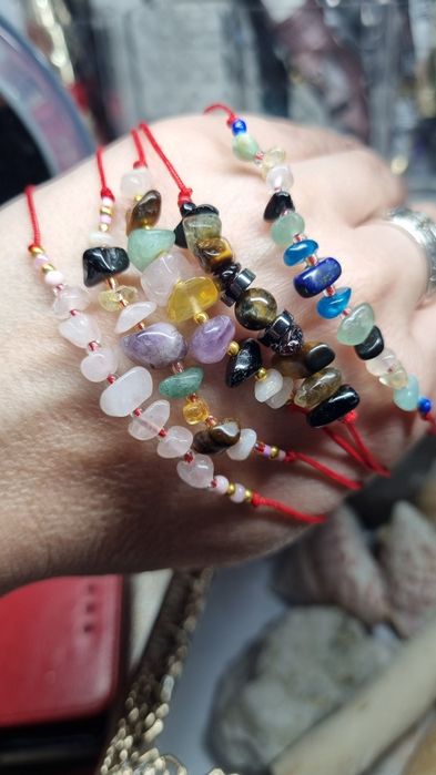 Bransoletki kamienie naturalne 7 sztuk