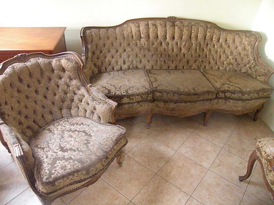Antyczna sofa i fotel ,,Warrings " Styl Ludwika