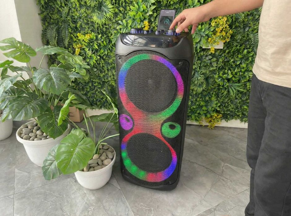 Портативна Колонка з мікрофоном х2 як gbl ВЕЛИКА ГУЧНА Блютуз fm радіо