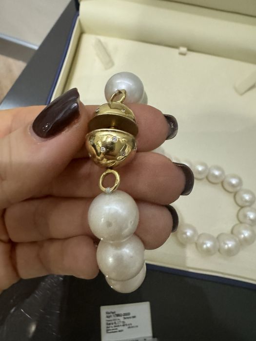 Zarina колье бусы жемчуг с бриллиантами